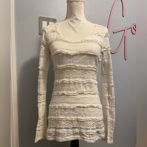 lace long sleeve shirt
